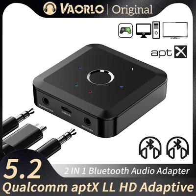 AptX Adaptive/LL/HD 2-in-1 Bluetooth Audio Transmitter Receiver 24Bit 96Khz 3,5MM AUX HIFI Music Wireless Adapter for TV PC Car