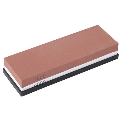 Grit Whetstone for Sharpening Finishing Household Knife Sharpener with Double-sided 1000/6000 Knives, Stone, Non-slip Rubber, MK-173