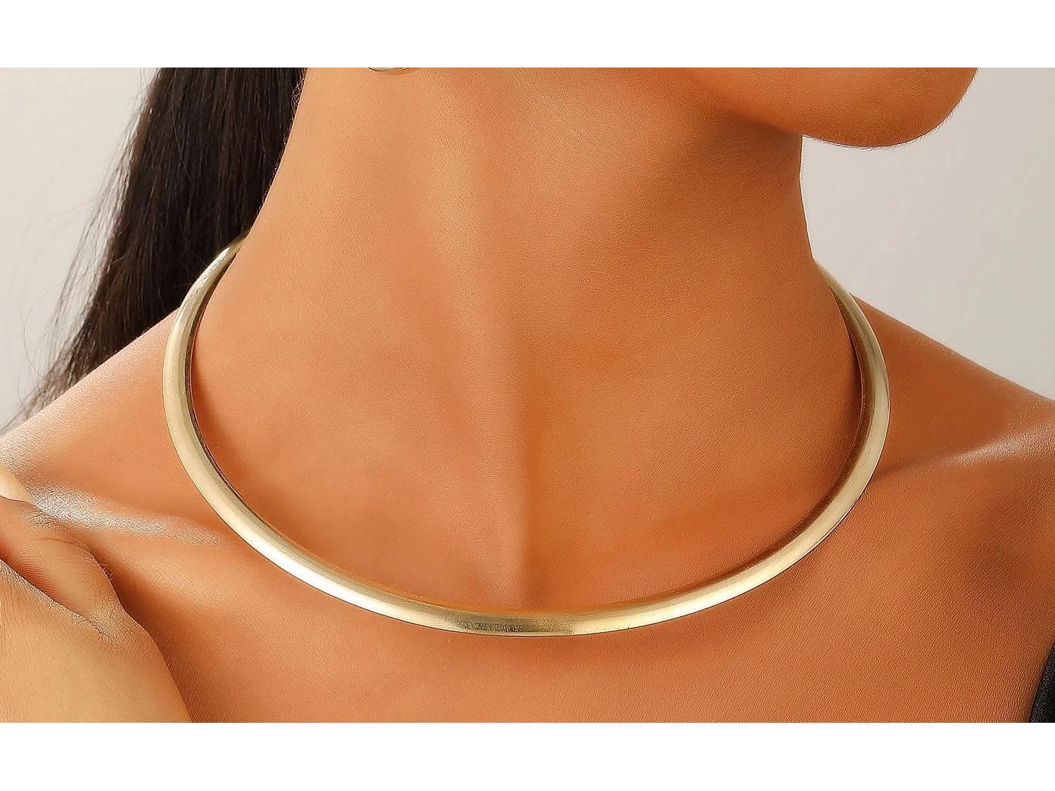 

Элегантный геометрический чокер-волна: Европейское и американское ожерелье для женщин