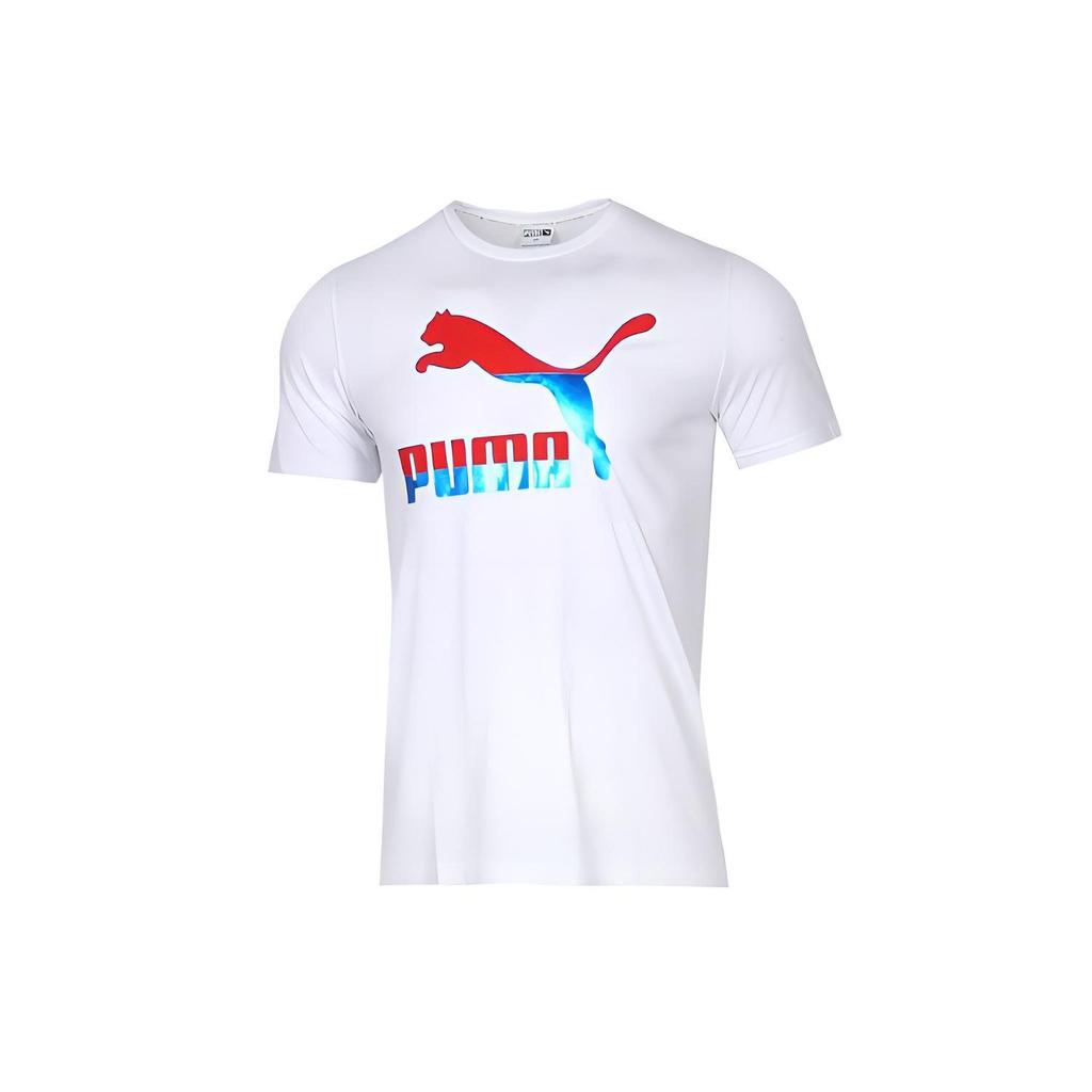 Puma T Shirt Men's PUMA White Red 530003-57