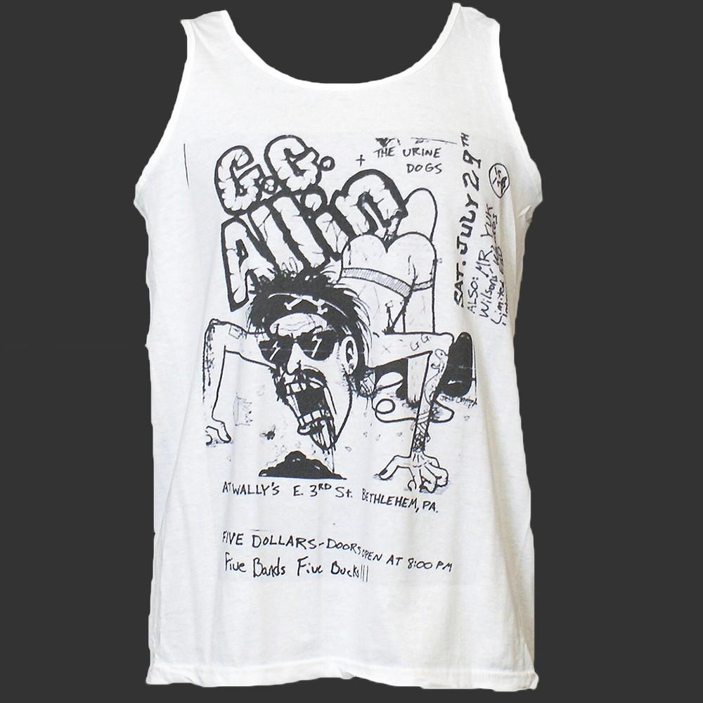

GG Allin Hardcore Metal Punk Rock T-SHIRT vest top unisex white S-4XL L