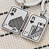 Creative Poker Stainless Steel Keychain Cool Stylish Design Fashion Bag Pendant Practical Personality Gift