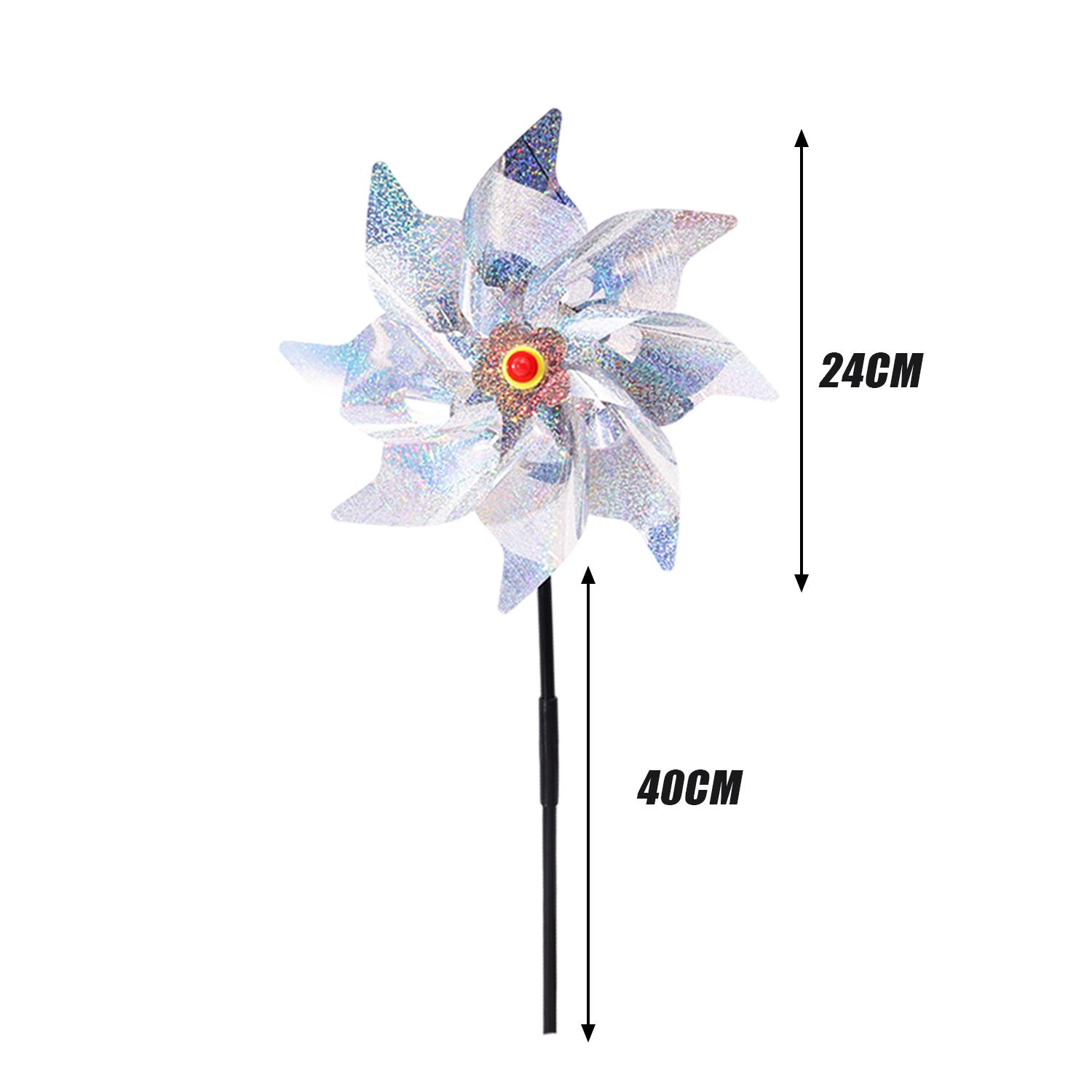 

Reflective Windmill for Yard and Garden Decoration Bird Repellent Devices Scare Birds Away From Yard Farm Sparkly Windmill 1PC