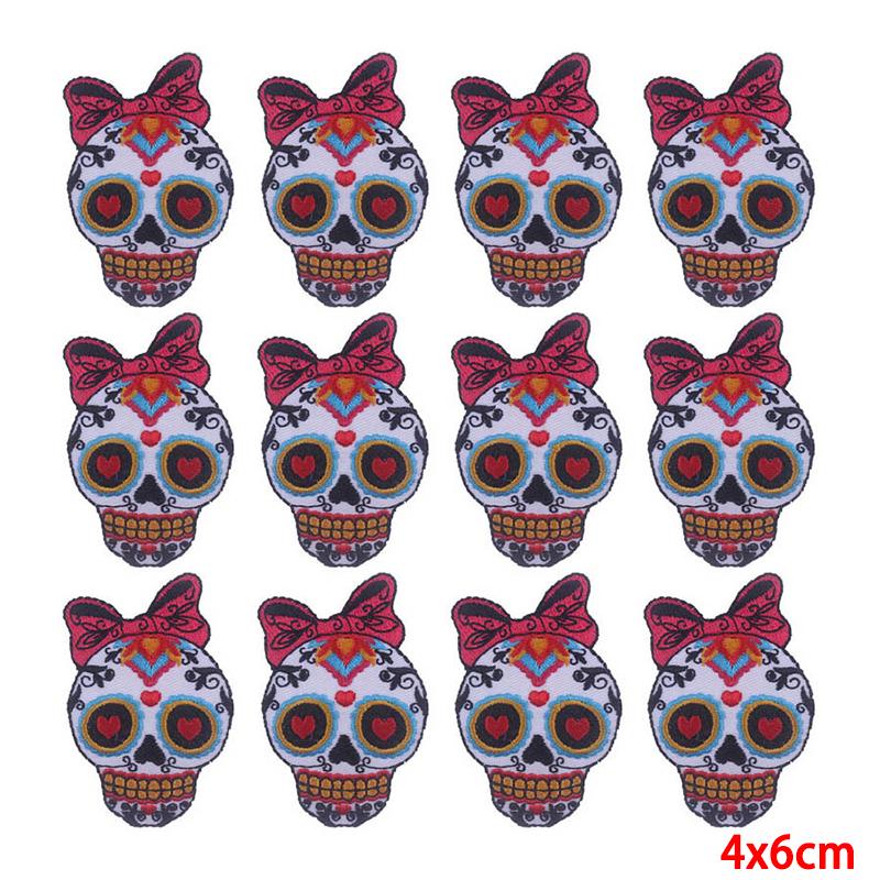 10 Pcs/lot Wholesale Embroidery Patch Iron On Patches For Clothing Patches On Clothes Jackets Decor Applique Sew Supplies