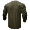 Autumn New High-End Men Cotton Button Henley Neck T-shirts Fashion Solid Color Long Sleeve T Shirt Casual Button Top Tees