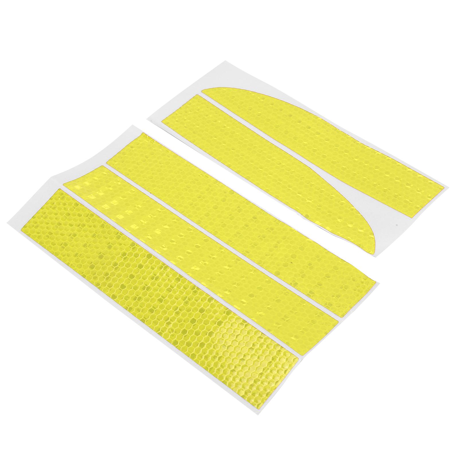 

5PCS Strong Reflective Stripe Sticker High Intensity Night Visibility Universal WaterproofFluorescence Yellow