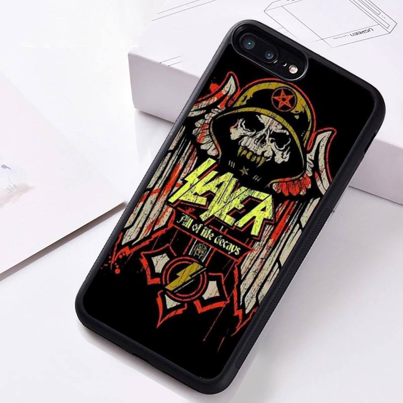 Slayer Heavy Metal Rockband Telefonfodral Gummi för iPhone 12 pro max mini 11 pro XS MAX 8 7 6 6S Plus X 5S SE 2020 XR fodral