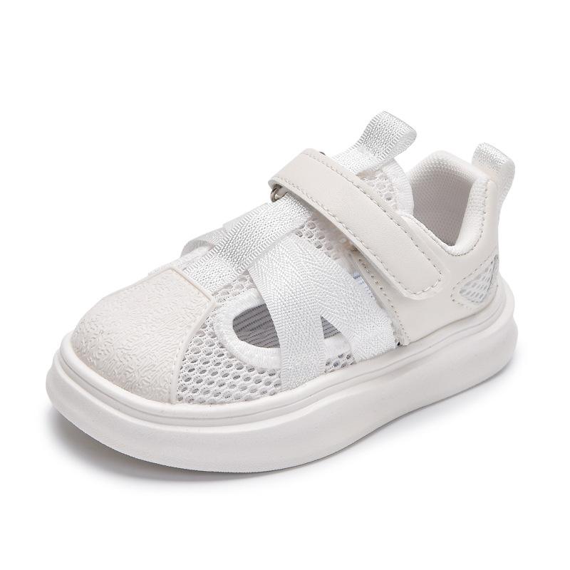 

Summer Korean-style frame shoes for boys and girls, shell-toe children s single mesh hollow sports shoes, breathable sandals 22-26Code（One Hand5Doub белый