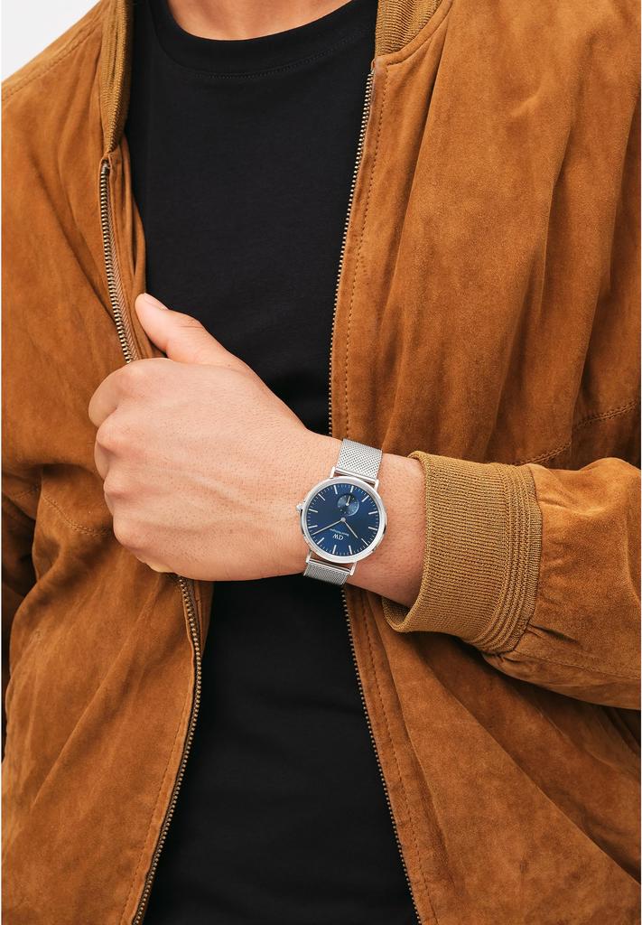 Daniel Wellington DW Men's Classic Multi-Eye Watch, 40mm, Sterling Silver, Arctic. A Sophisticated Luxury Timepiece, Perfect As a Gift.