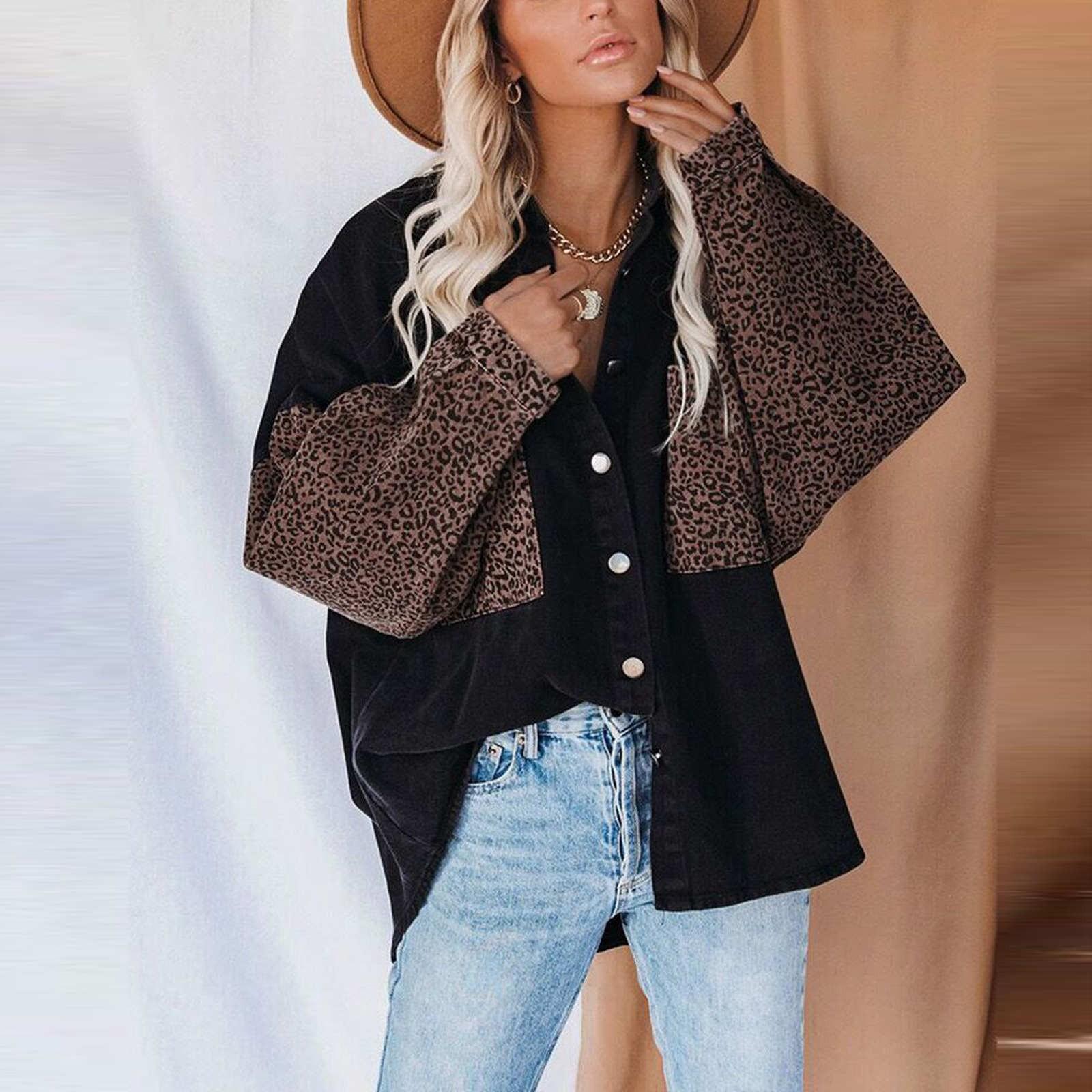 

Женская модная однобортная хлопковая джинсовая рубашка с длинным рукавом и пиджаком XXL чёрный