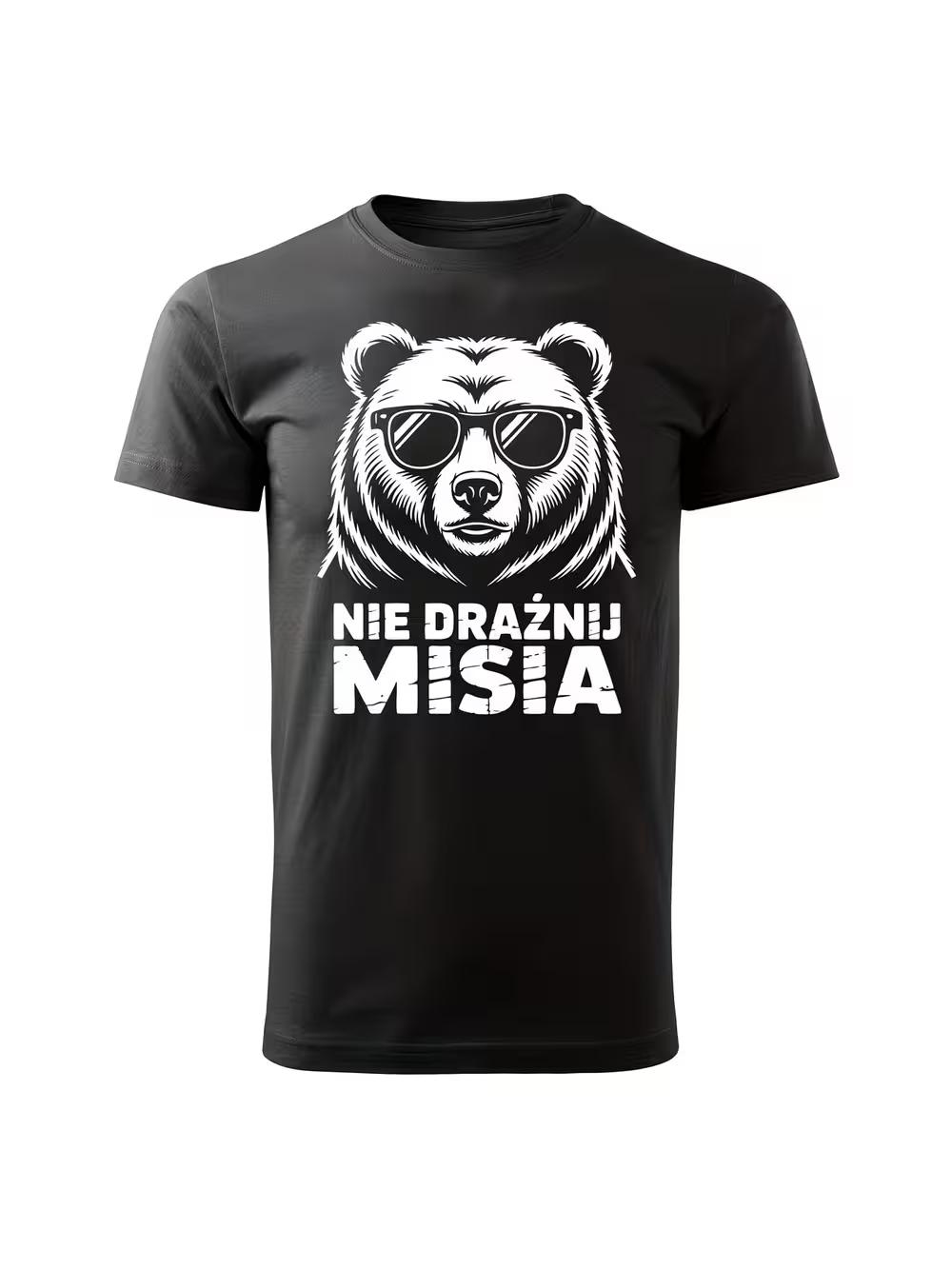 Humorous Men S T-Shirt: Short Sleeve Casual Top Featuring a Bear Design And Cautionary Message XXXXL