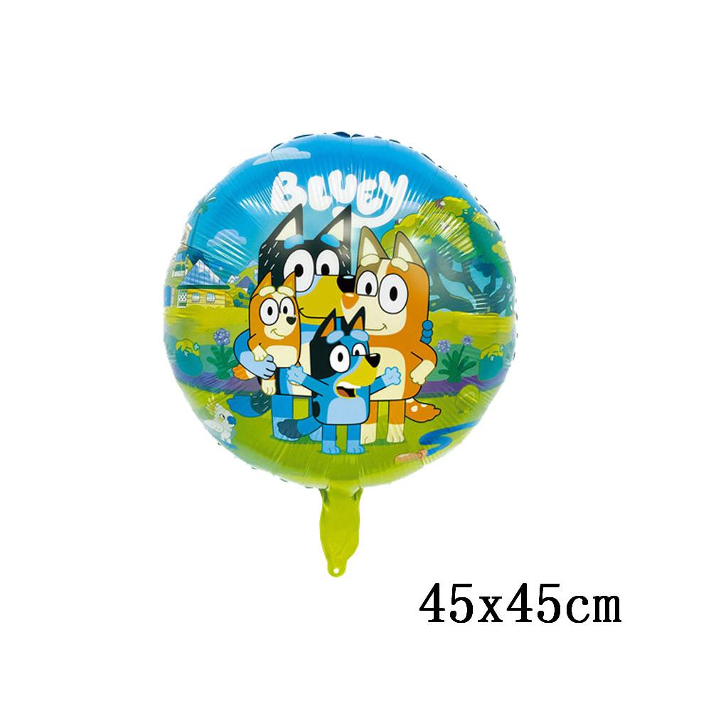 

Big Bluey Balloon Kids Party Supplies Children Beautiful Blue Puppy Bingo Decor Dog Foil Balloons Boys Birthday Toy Gift s Round Sensory Compression 60x110cm