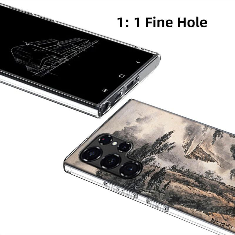 Chinese Style Ink Painting Art Cases Phone Case for Samsung Galaxy S26 Ultra S25 Edge S24 S23 FE S21 Plus S20 S22 S10 Cover TPU