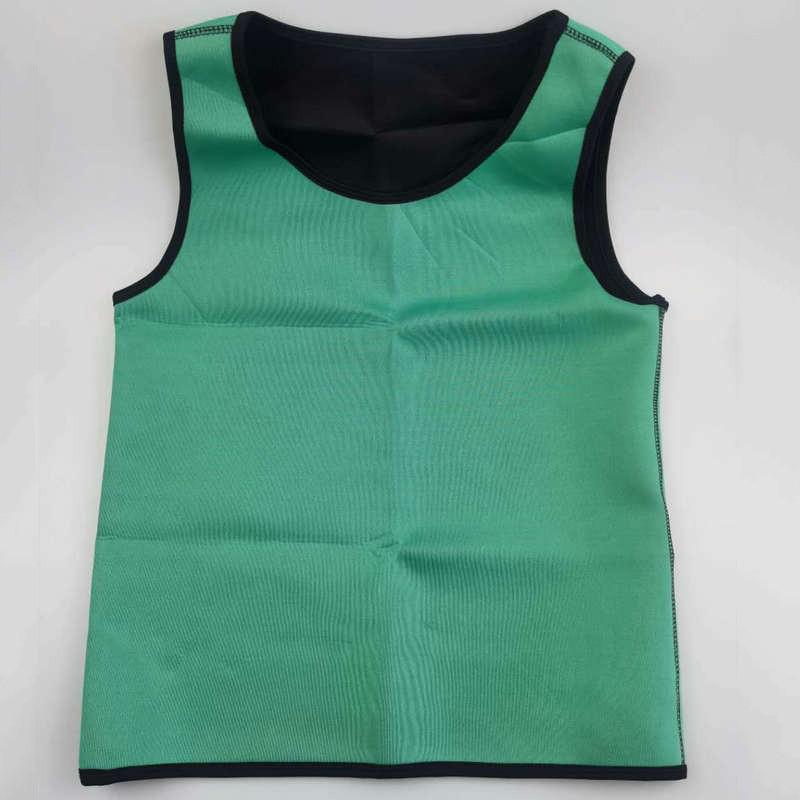 Pánský neoprenový tvarovač postavy s U-výstřihem, potivá fitness vesta