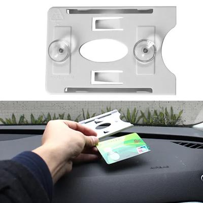 1 Stück Auto-Organisations-Kartenhülle für Windschutzscheiben-Etikett Langlebiger ID-IC-Kartenhalter Saugnapf-Kartenhalter Fensterhalter Saugnapf-Clip