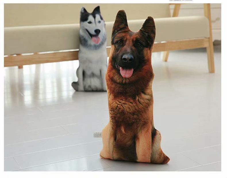 3D Shar Pei & Golden Retriever Plush Dog Pillow - Removable, Washable Office Cushion