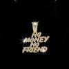 European and American New Product Full Diamond Letter NO MONEY NO FAIEND Hip Hop Personalized Alloy Pendant Cuban Chain