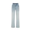 Women's Gradient Light-Wash Loose Wide-Leg Denim Jeans