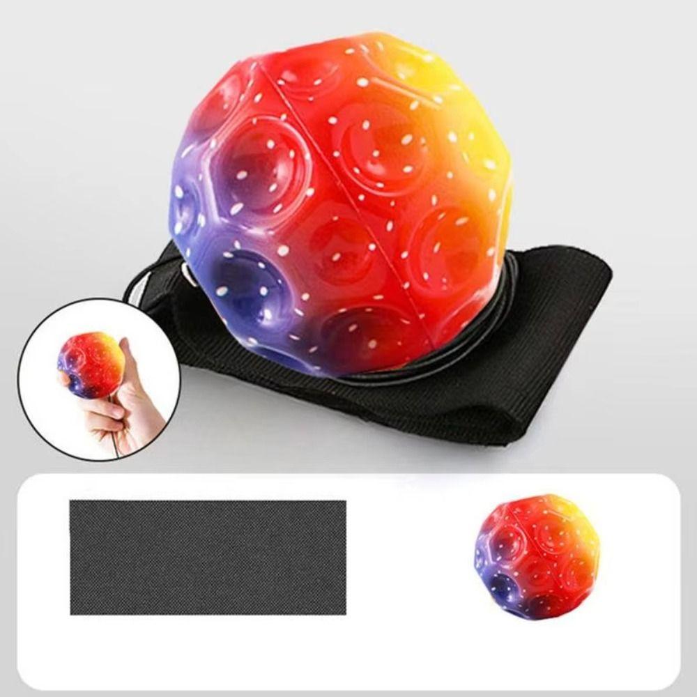 Neue Mode Bunte Hüpfbälle Hohe Elastizität Gummi Gummi Handball mit Armbandloch Ball