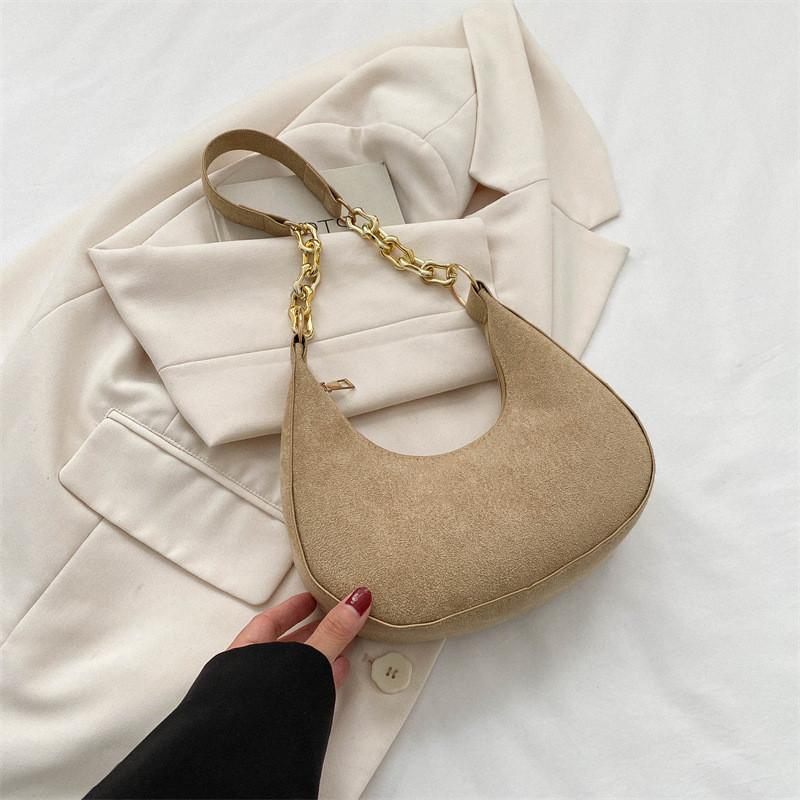 

Trendy Street Style Crescent Bag Pu Leather Handbag For Women In Multiple Colors хакі