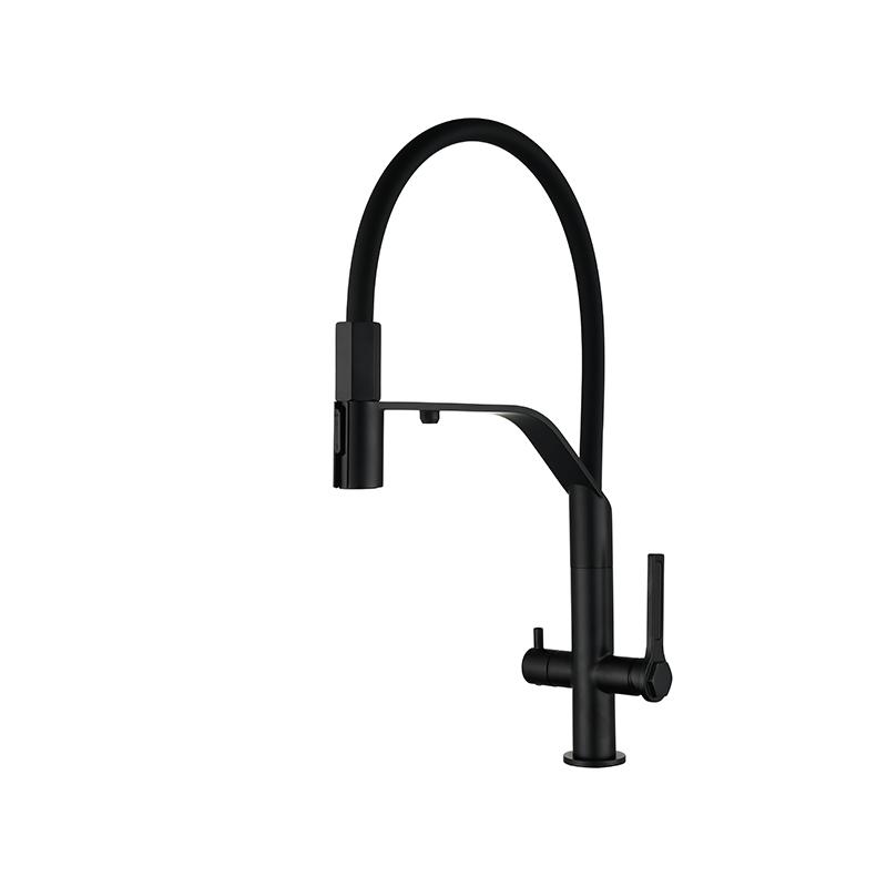 Universal 3-in-1 Kitchen Faucet with Gray/Black Filter 304 Stainless Steel Cold And Hot Mixed Water for Kitchen Sink