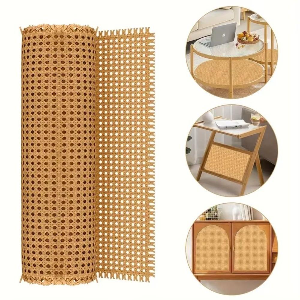Octagonal Weave Rattan Webbing Roll 35-40cm Woven Net Rattan Imitation Rattan Webbing Chair Repair