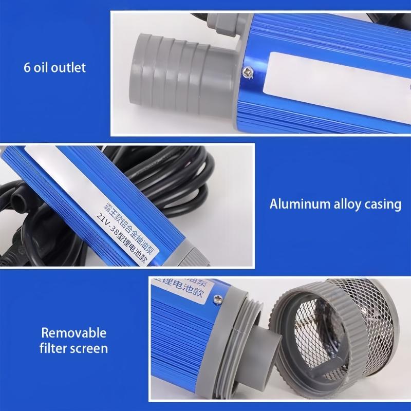 Easy Carry Electric Oil Water Pump with Overheat Defense Quick Draining Metal Body for Automotive Agricultural Use