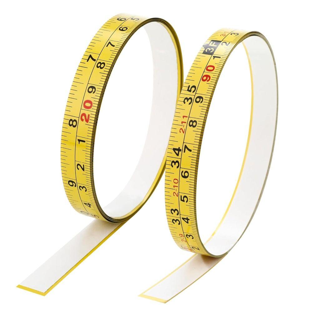 Imperial and Metric Scales Metal Tape Measure Self-Adhesive Left-Right Reading Ruler  Woodworking