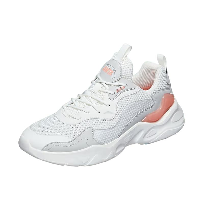 Anta Comfortable Versatile Breathable Lightweight Height-Increasing Low-Top Casual Shoes Women sneaker White 122438863R-2