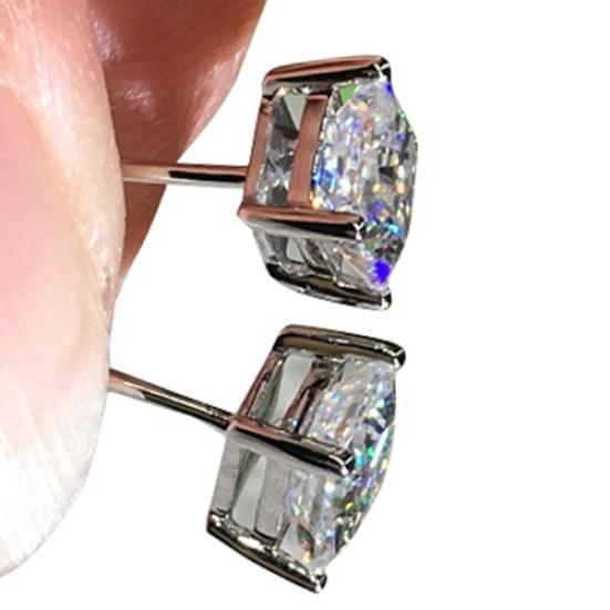 

Женские мини-квадратные серьги-гвоздики с кубическим цирконием, ювелирные украшения, подарок