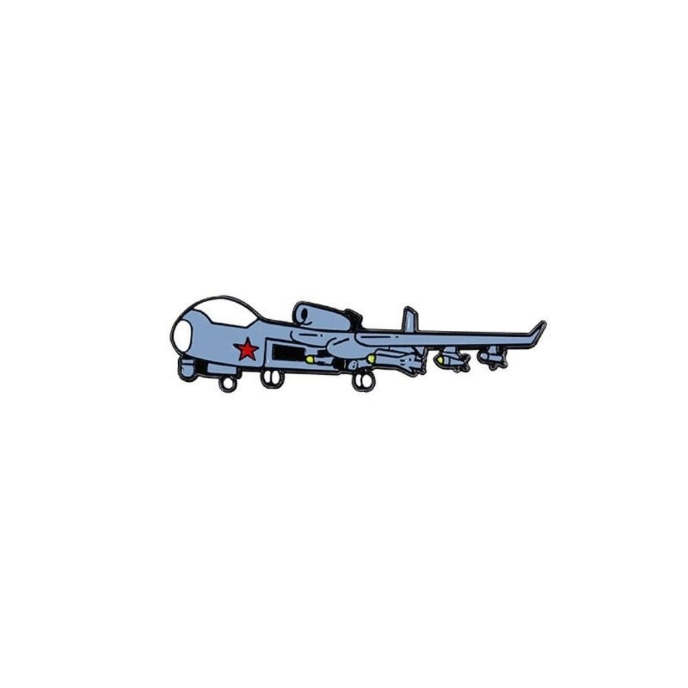 Metal Fighter Jet Lapel Pins Creative Cartoon Metal Badges Aviation Element Badge Bag Clothing Accessories