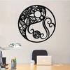 Vintage Mandala Metal Wall Art, Weather Resistant Iron Sculpture for Home Garden Balcony Christmas Gift