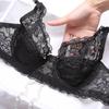 Wirefree Ultra Thin Sponge-Free Brassiere Thin Lace Breathable Bra Women's Sexy Underwear Plus Size