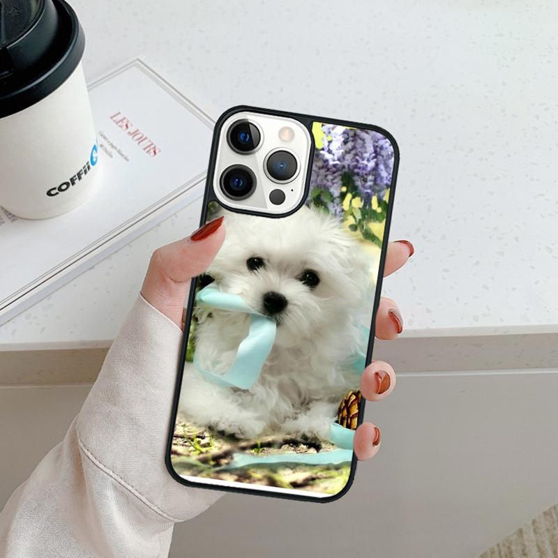 Maltese Dog Puppy Cute Phone Case For iPhone 17 Air 16 pro max 15 14 plus 12 13 Shell Cover coque