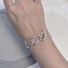 PANJBJ 925 Silve Beads Letters Bracelet for Women Girl Gift Punk Good Luck Simplicity Jewelry