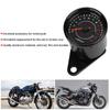 Motorrad Drehzahlmesser, Hintergrundbeleuchteter Drehzahlmesser Tachometer Aluminium Instrument Ersatz (Schwarze Schale, schwarze Oberfläche)