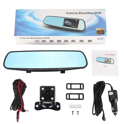 Mirror Dash Cam Fhd Dual Lens Car Dvr Camera Front And Rear Video Night Recorder 170 Degree Wide Angle 24H Parking Monitoring