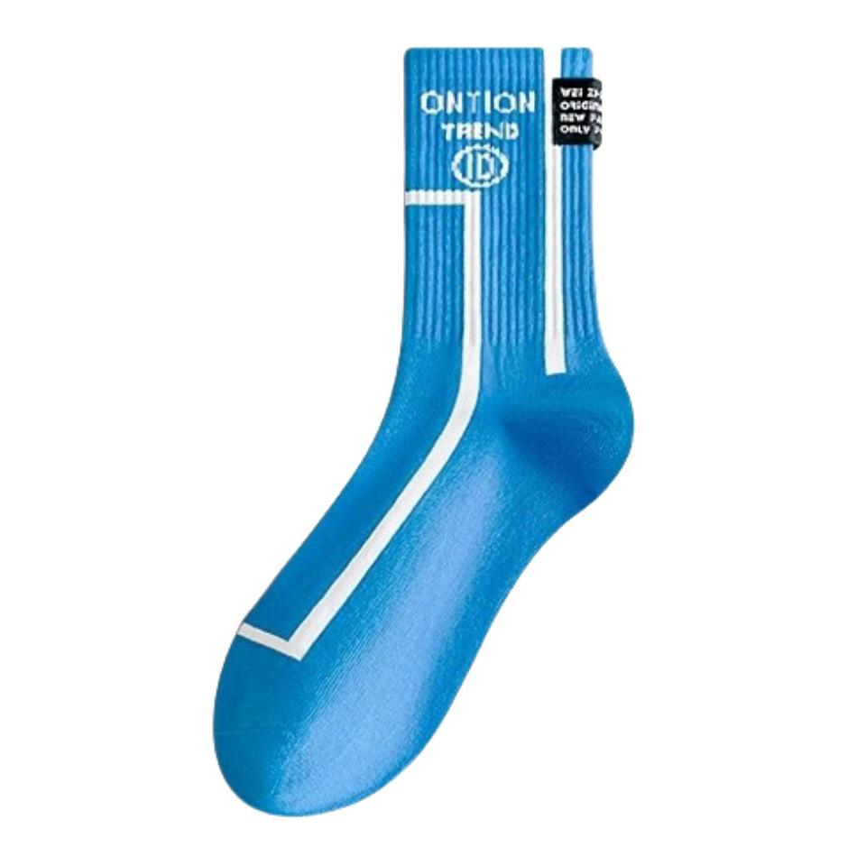Men's Trendy Cotton Mid-Calf Sports Socks: Anti-Odor Autumn/Winter Basketball Socks