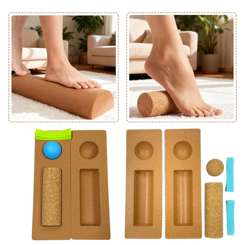 Premium Kork Balance Board Fußtrainer zur Stärkung der Fußfunktion und Knöchelstabilisierung für Yoga, Rehabilitationstraining