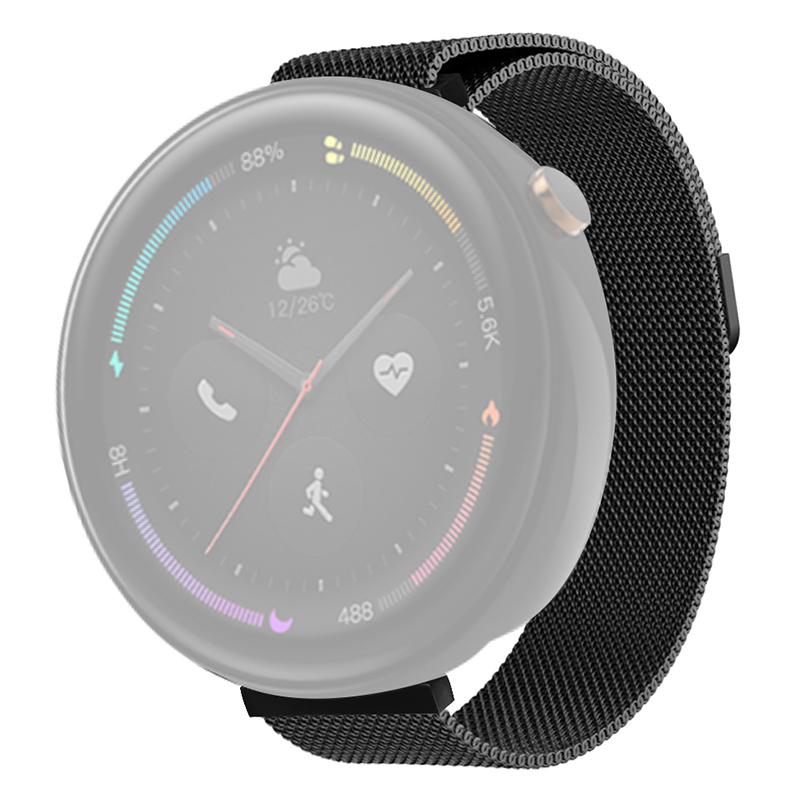 

For Huami Amazfit Verge 2 (A1807) Magnetic Watch Band Metal Milanese Loop Wrist Strap Black