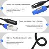 High Current Power Con XLR Cable Combination Cable for Stage Lights Delivering Both Electricity and Data