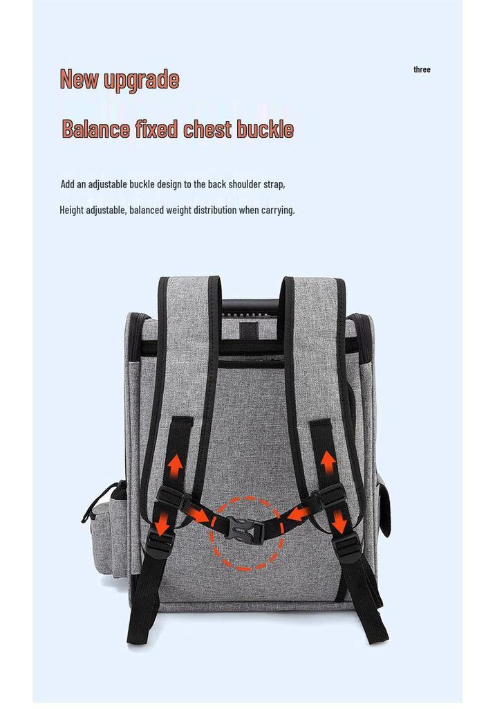 Expandable Breathable Pet Backpack for Cats & Dogs – Foldable, Large Capacity, Ideal for Travel