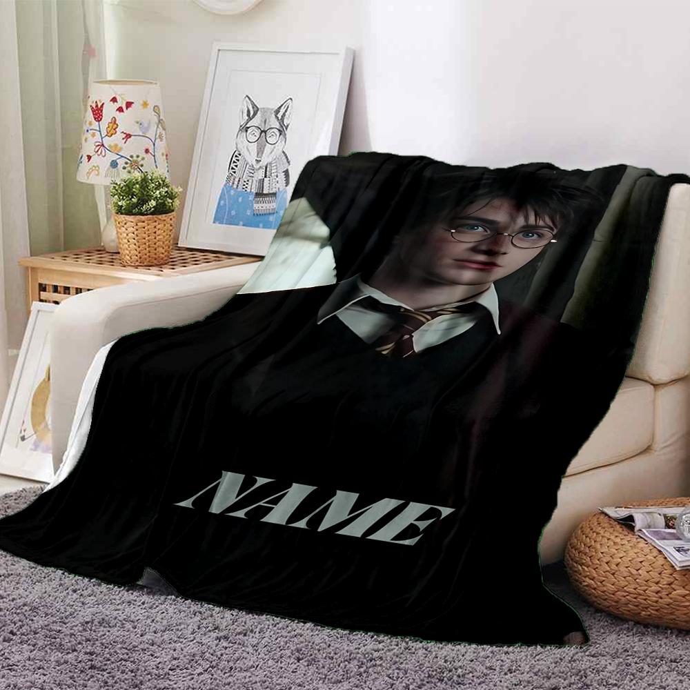 Custom Name "Harry Potter's Magical Adventure" blanket for Couch & Bed, Plush Cozy Fuzzy Blanket Super Soft & Warm Blankets for Fall and Winter. 09081