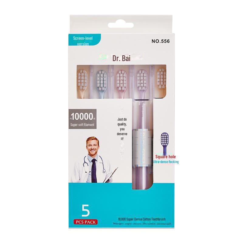Doctor Bai Soft Bristle Toothbrush Set - 5-Piece Family & Travel Gift Box