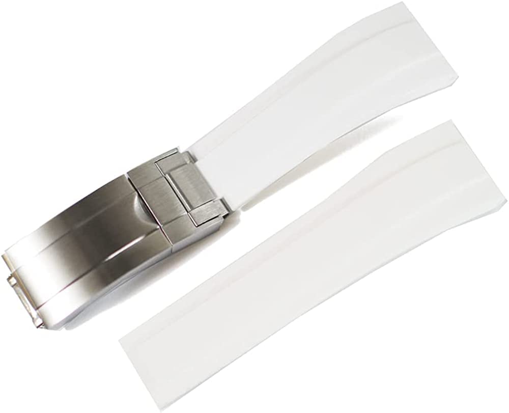 

[Import King Original] Детали для часов - Совместимы с Rolex - Пряжка Aftermarket в комплекте - Резиновый ремешок - Oysterflex - Подходит для Daytona, Submariner, Explo