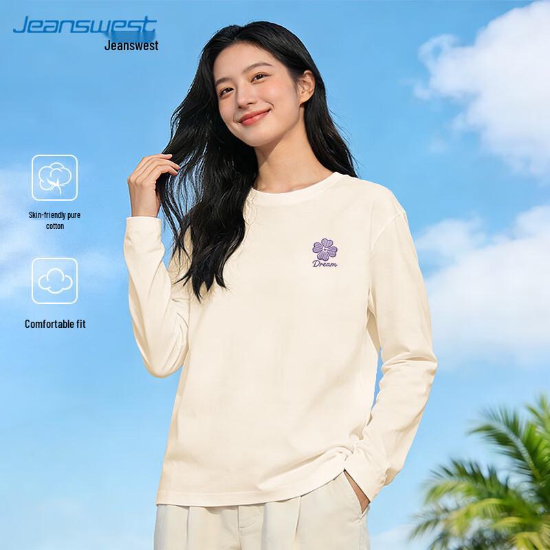 Jeanswest Women s Line Clover Graphic Long Sleeve T-Shirt 2XL
