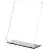 8.5"x11" Acrylic Sign Holder, 180° Adjustable Magnetic Code Sign Menu Stand, Double-Sided Clear Table Paper Display Holder For Office, Store,
