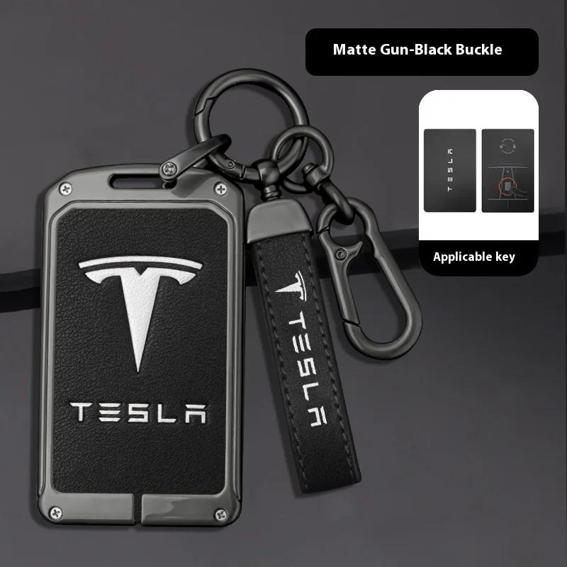 

For Tesla Model 3 Model S Model X Model Y Roadster Cybertruck Car Metal Key Case Cover Keyless Card Protector Holder Accessories
