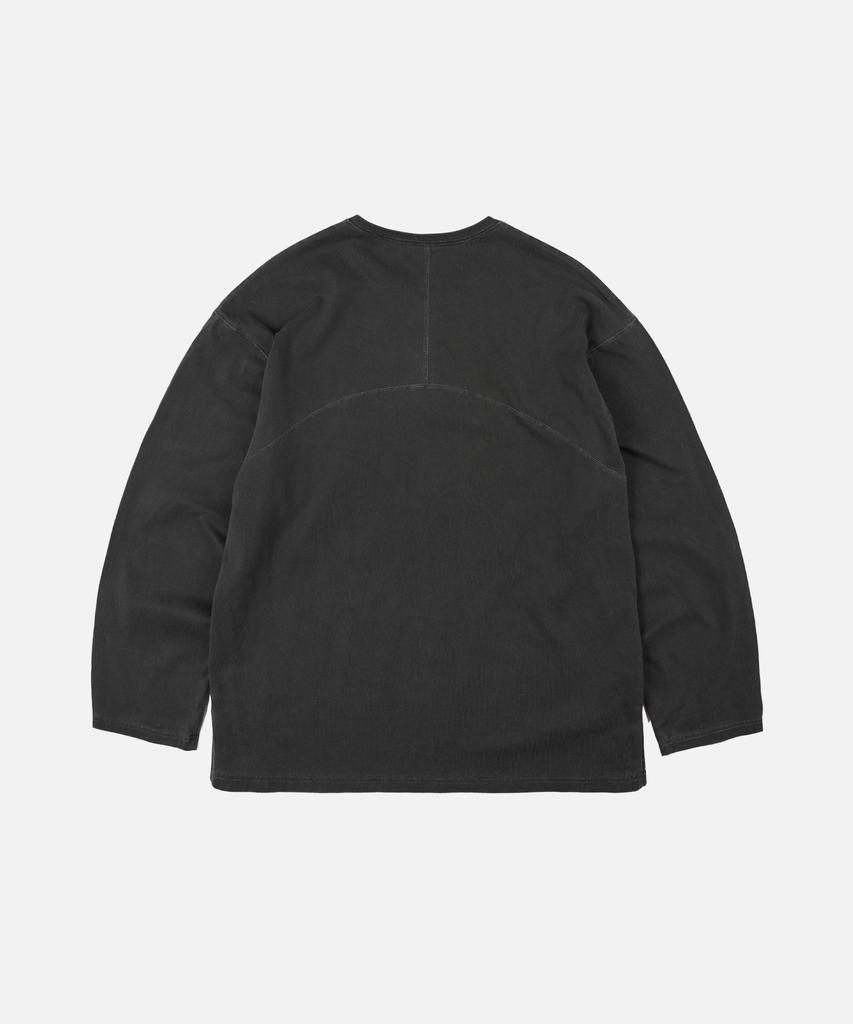 FRIZMWORKS Pigment Dyeing Henley Neck Tee _ Charcoal