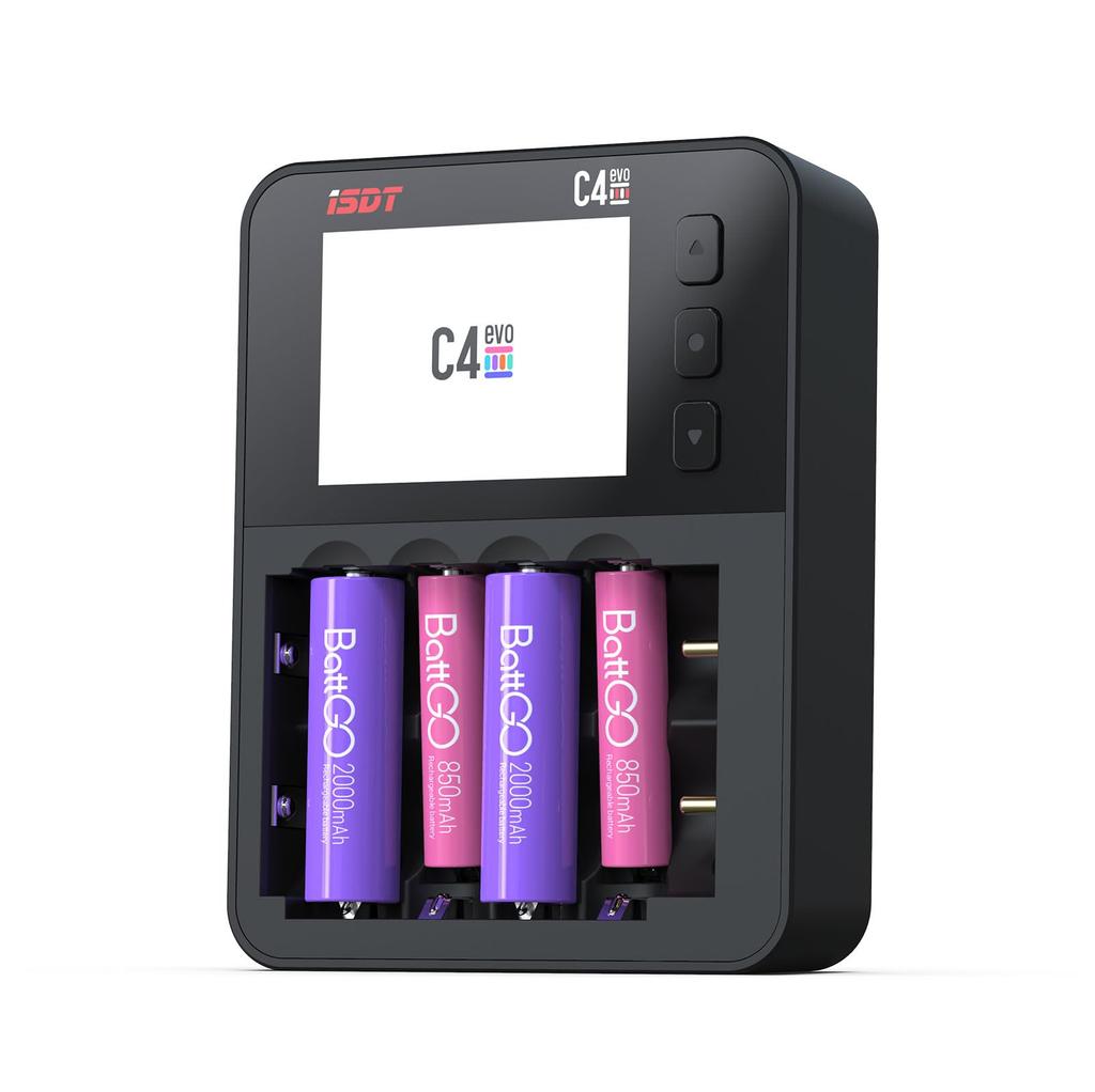 ISDT C4 EVO Battery Smart Fast Charger for Mini RC Please Update Firmware To Charger, 4WD, 1-6S Lipo, AA/AAA, NiMH, 18650, Drone, Quadcopter.